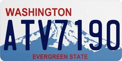 WA license plate ATV7190