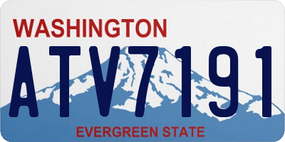 WA license plate ATV7191