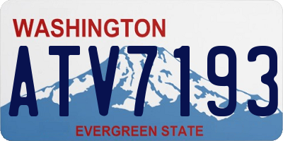 WA license plate ATV7193