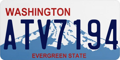 WA license plate ATV7194