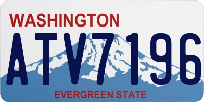 WA license plate ATV7196