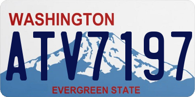 WA license plate ATV7197