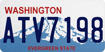 WA license plate ATV7198