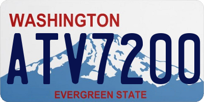 WA license plate ATV7200
