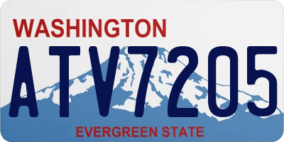 WA license plate ATV7205
