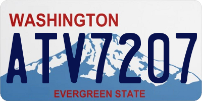 WA license plate ATV7207
