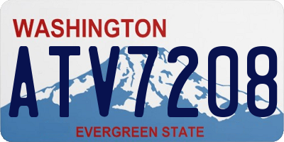 WA license plate ATV7208