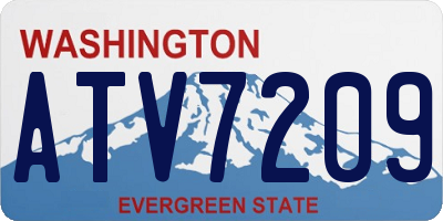 WA license plate ATV7209