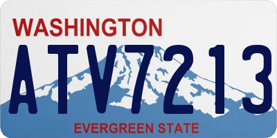 WA license plate ATV7213
