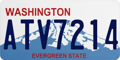 WA license plate ATV7214