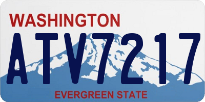 WA license plate ATV7217