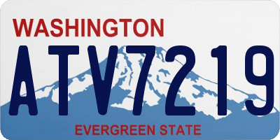 WA license plate ATV7219