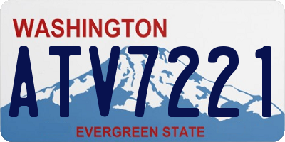 WA license plate ATV7221