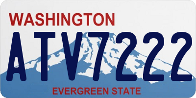 WA license plate ATV7222