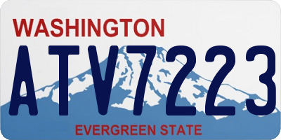 WA license plate ATV7223