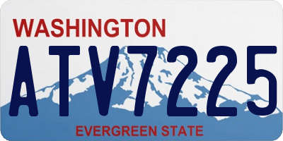 WA license plate ATV7225