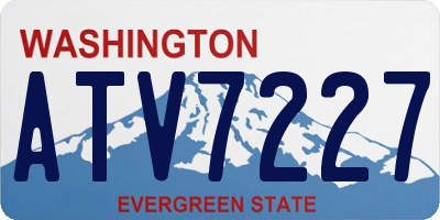 WA license plate ATV7227