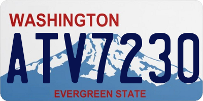 WA license plate ATV7230