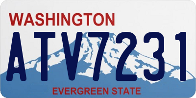 WA license plate ATV7231