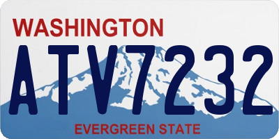 WA license plate ATV7232