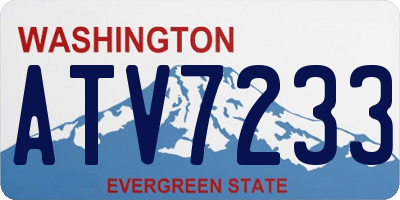 WA license plate ATV7233
