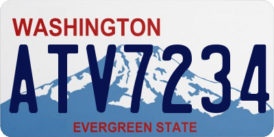 WA license plate ATV7234