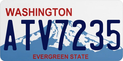 WA license plate ATV7235