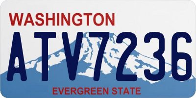 WA license plate ATV7236