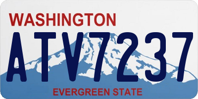 WA license plate ATV7237