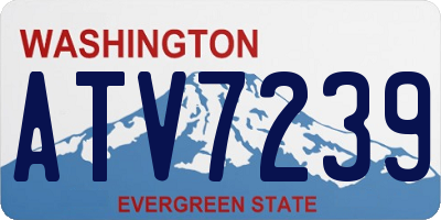 WA license plate ATV7239