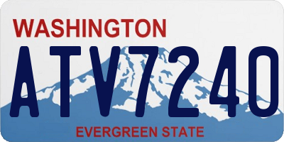WA license plate ATV7240