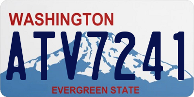 WA license plate ATV7241