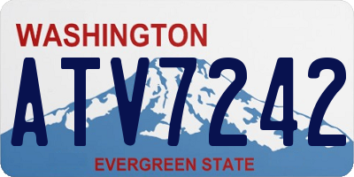 WA license plate ATV7242