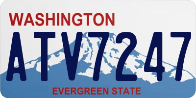WA license plate ATV7247