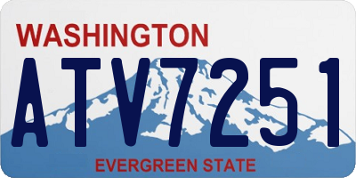 WA license plate ATV7251