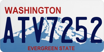 WA license plate ATV7252