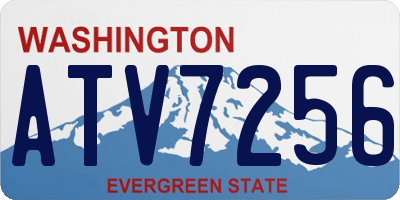 WA license plate ATV7256