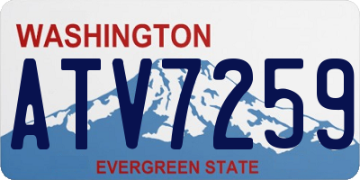 WA license plate ATV7259