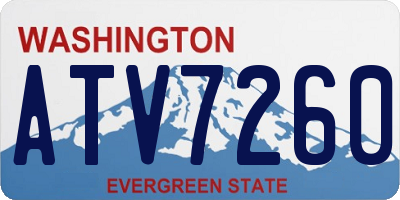 WA license plate ATV7260