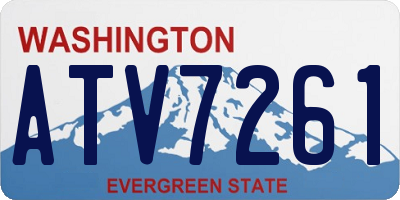 WA license plate ATV7261