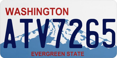 WA license plate ATV7265