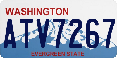 WA license plate ATV7267