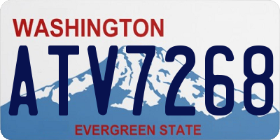 WA license plate ATV7268