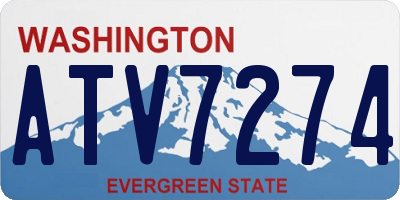 WA license plate ATV7274