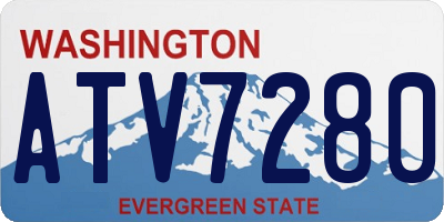 WA license plate ATV7280