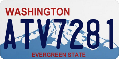 WA license plate ATV7281
