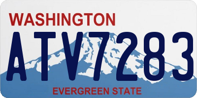 WA license plate ATV7283