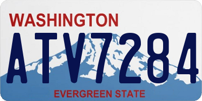 WA license plate ATV7284