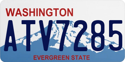 WA license plate ATV7285