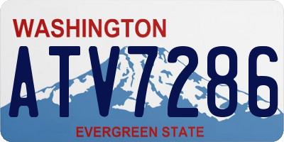 WA license plate ATV7286